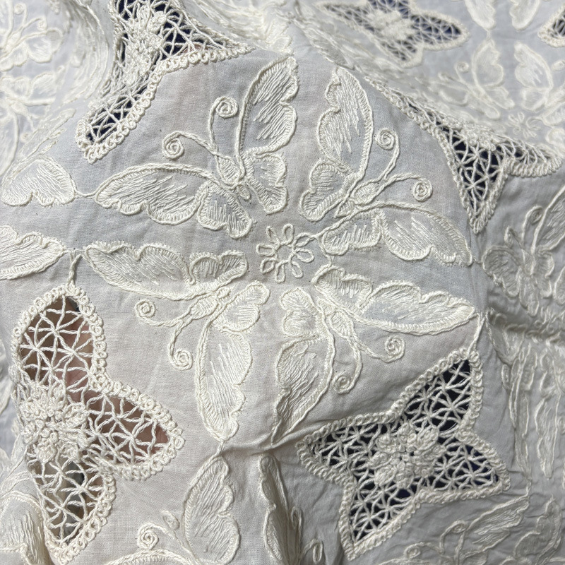 Sewing Eyelet Fabric - Butterfly Cotton Eyelet Embroidery Fabric, Hollow