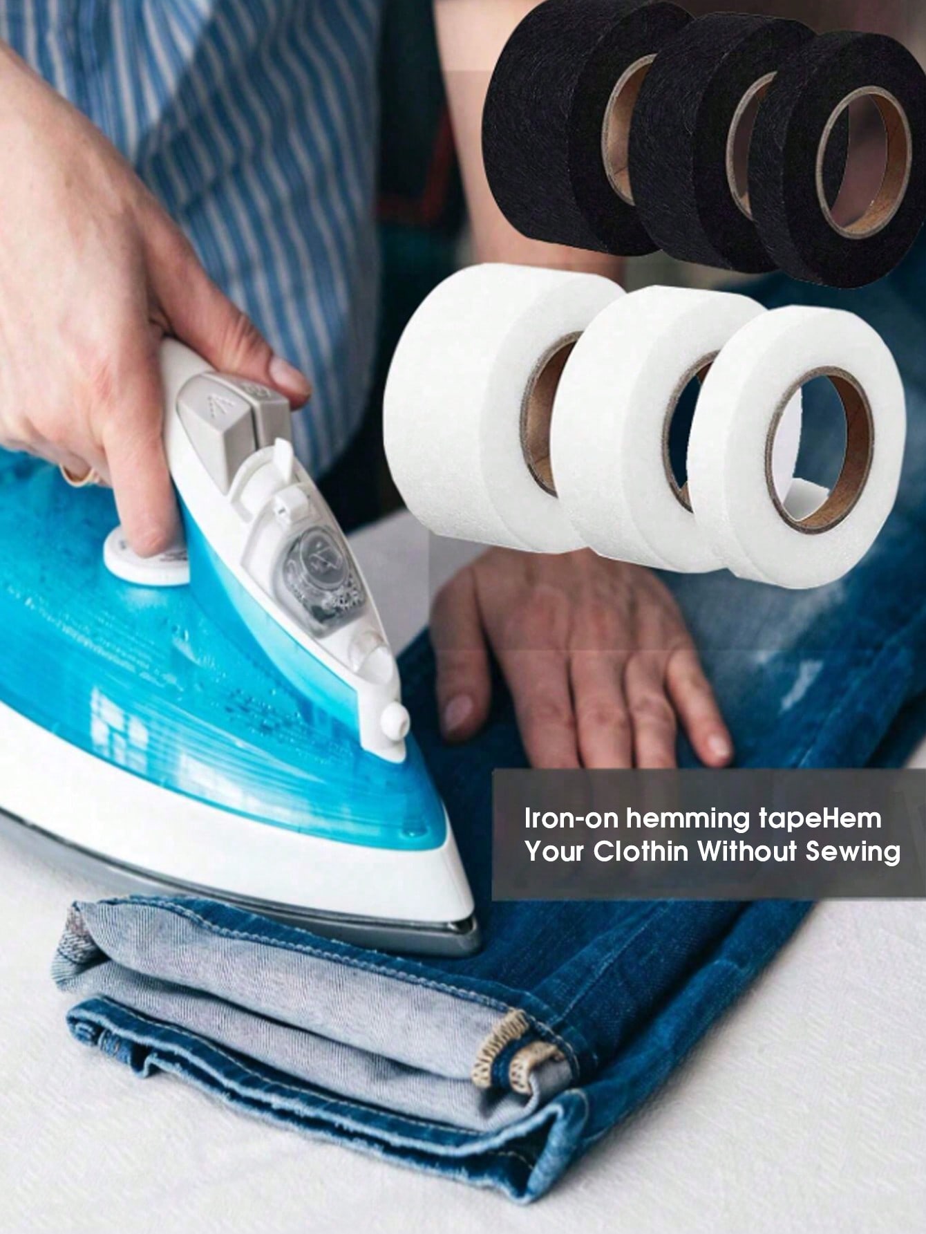 1pc Double-Sided Iron-On Hemmi - огляд і ціна Hem Tape Fusible