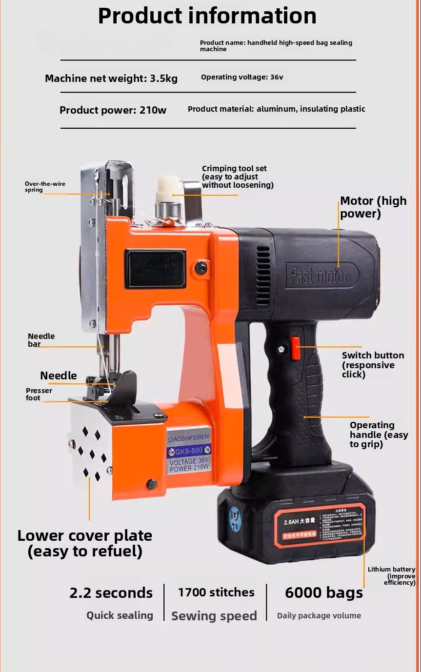GK9-370 Handheld Dual Electric - огляд і ціна Industrial Textile Sewing Machine