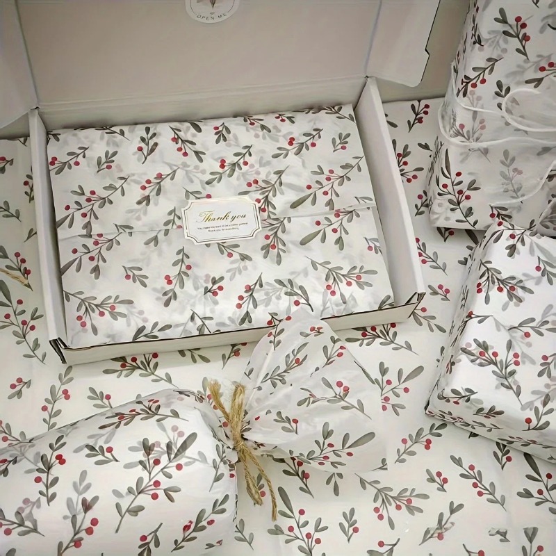 30pcs/10pcs Holly, Berry Thin  - огляд і ціна Pattern Tissue Paper
