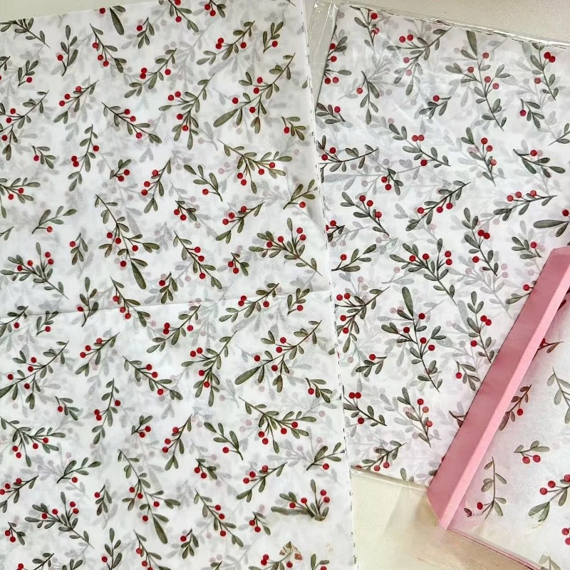 30pcs/10pcs Holly, Berry Thin  - огляд і ціна Pattern Tissue Paper