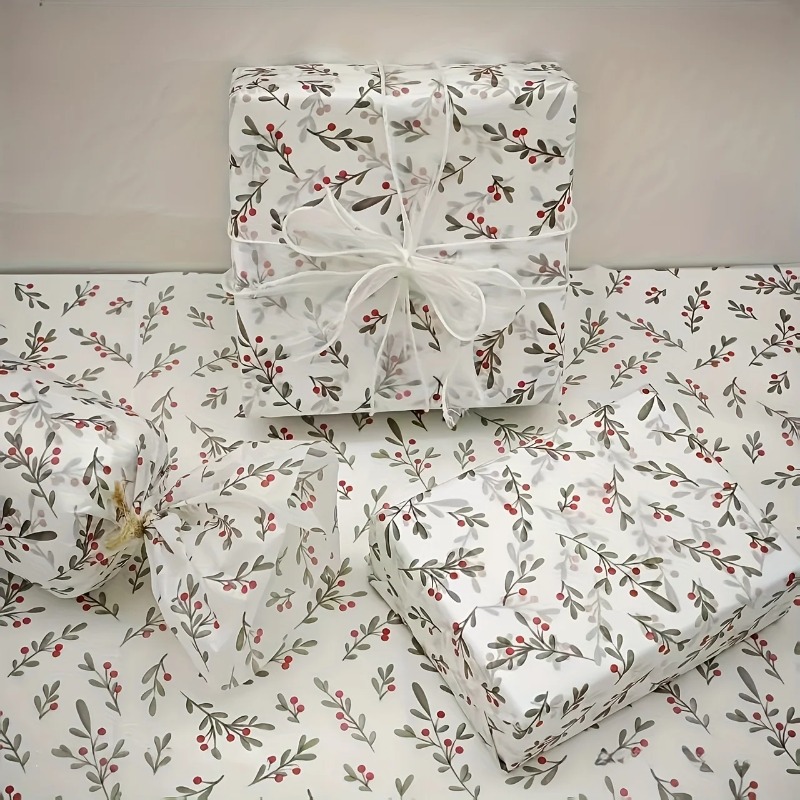 30pcs/10pcs Holly, Berry Thin  - огляд і ціна Pattern Tissue Paper