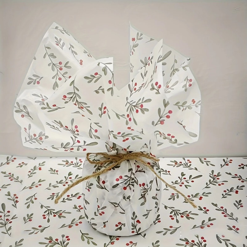 30pcs/10pcs Holly, Berry Thin  - огляд і ціна Pattern Tissue Paper