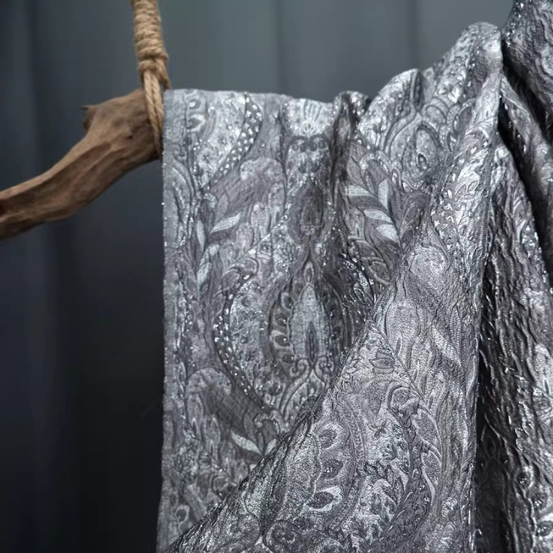 Gray Court Style Shiny Jacquar - огляд і ціна Textile And Sewing Materials