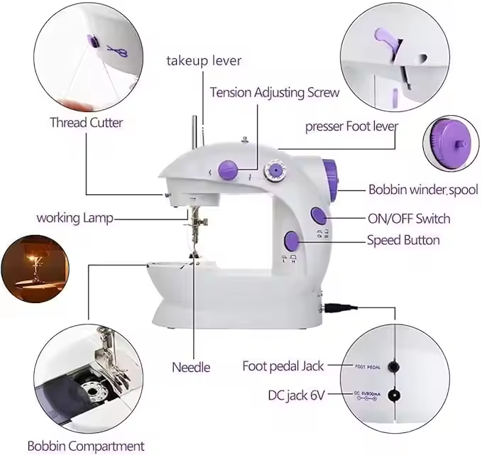 Mini Electric Domestic Home Us - огляд і ціна Industrial Textile Sewing Machine